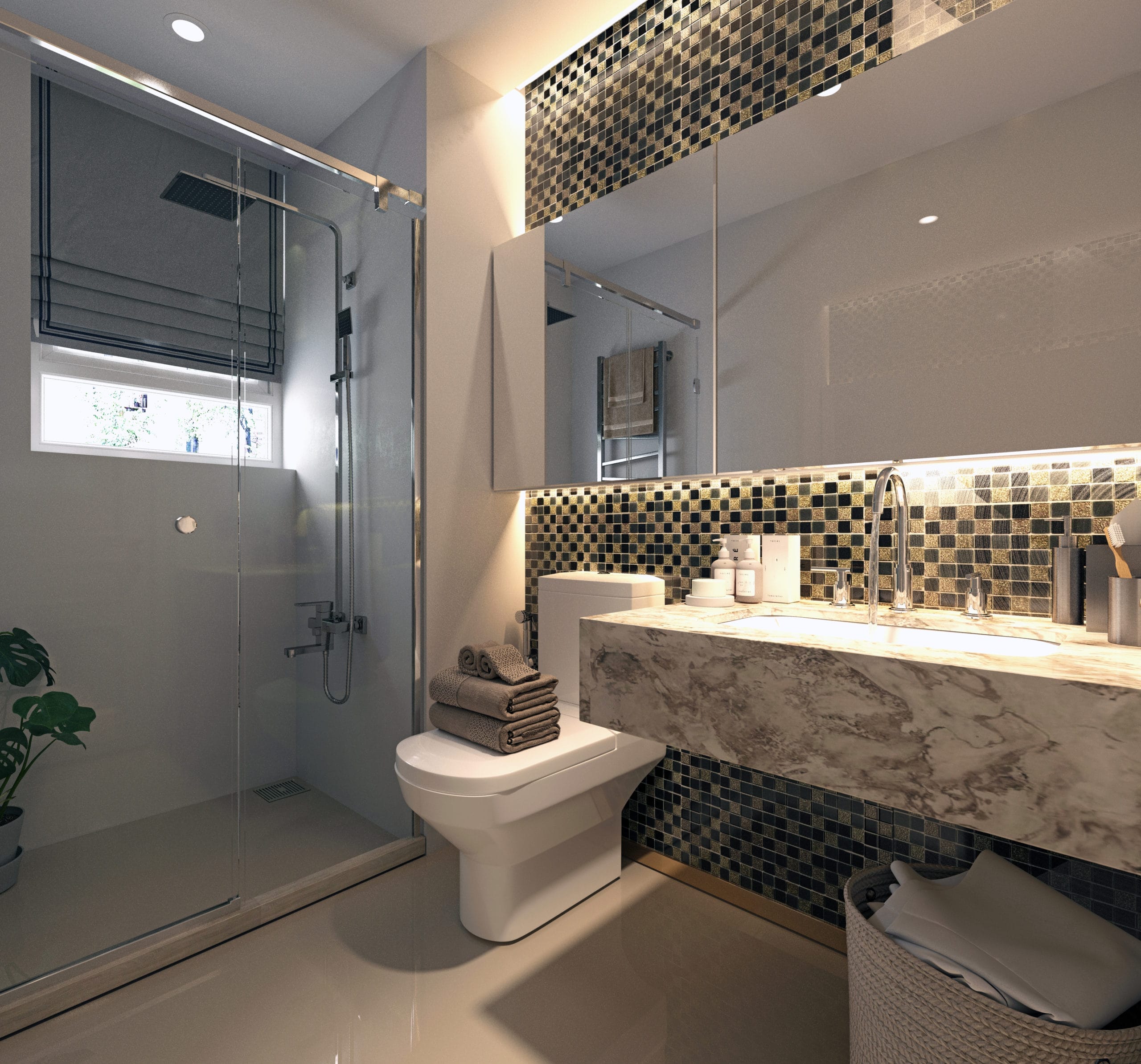 3D Render of Luxury Bathroom